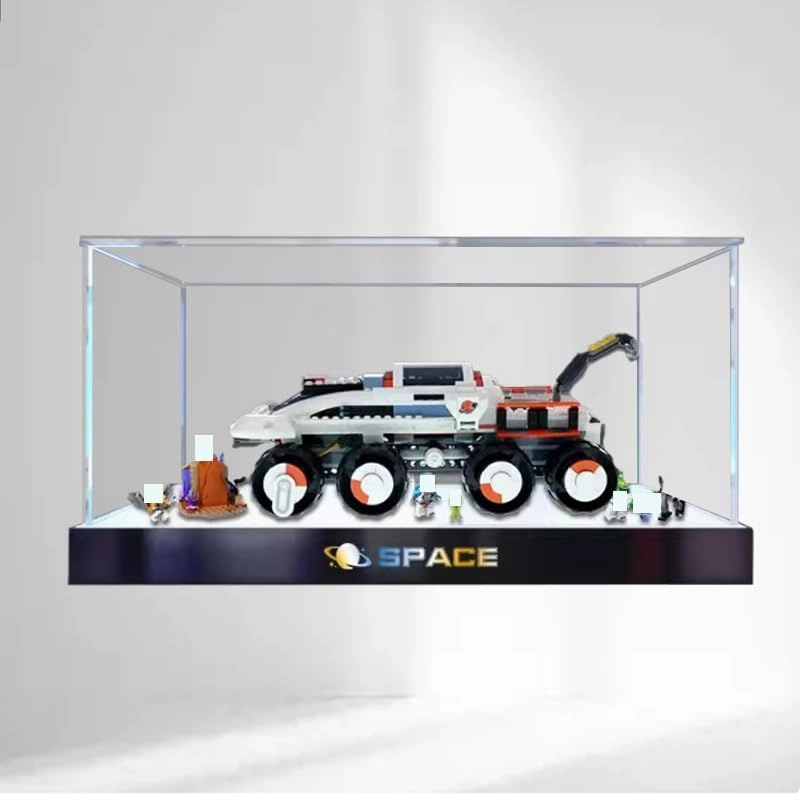 Lego City Display Case (60432) - Clear Acrylic Wood Bottom+background