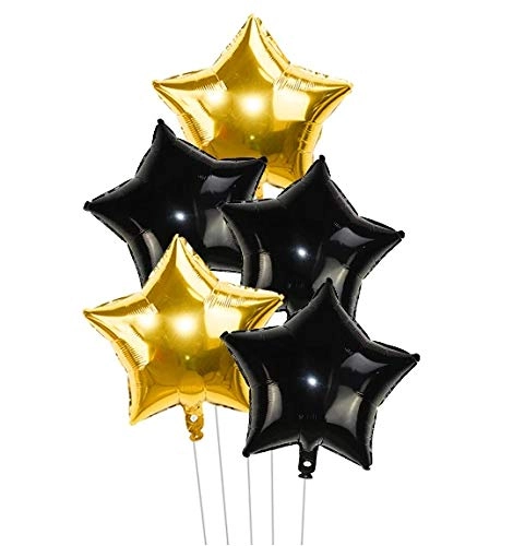 Star Foil Balloons - 10 Pcs Birthday Anniversary Wedding