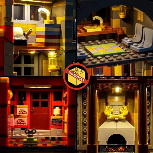 LED Light Set - Compatible with Lego 76457 Hogsmeade Village 2 light sources