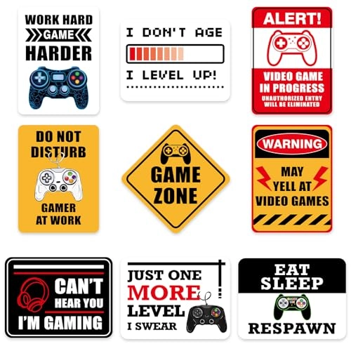 WR-Game Signs-C001-US - 9 piece(s) Video Game