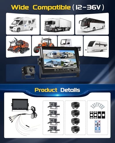 Reversing Camera Kit - Night vision Wired 1080P