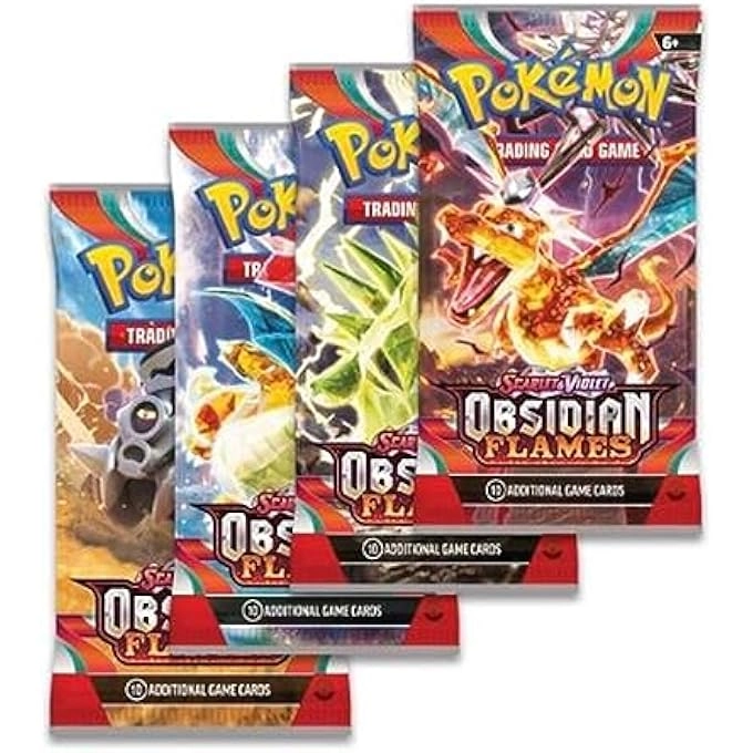 Pokémon Obsidian Flames Booster Pack - 4pcs