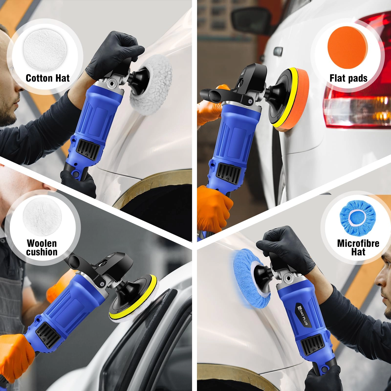 Rotary Action Car Polisher - 6000W 180mm