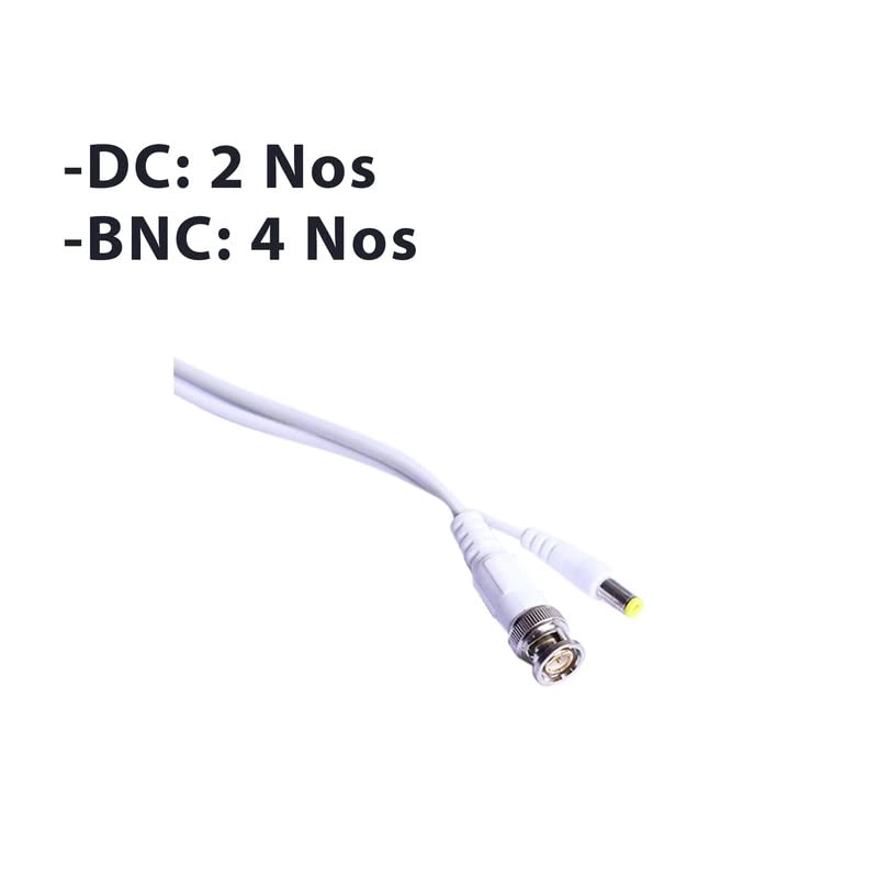 4 Channel 5MP HD DVR + 5 MP Outdoor Camera + 5 MP Indoor Camera + 4 Channel Power Supply + CCTV Cable Bundle + 500 GB Hard Drive + BNC & DC Connectors - 500GB 4 channels