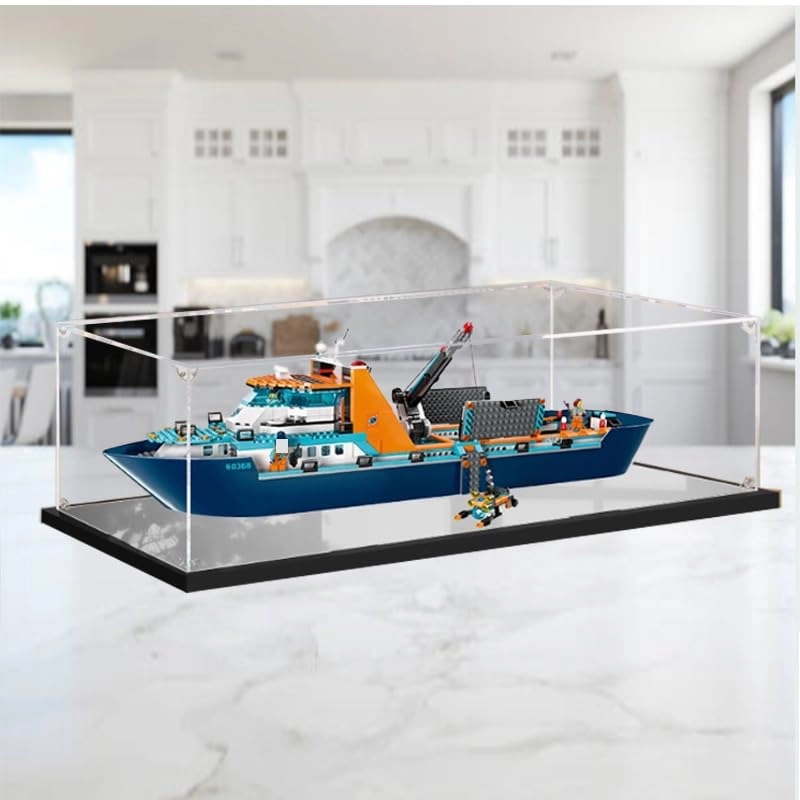 Clear Acrylic Display Case (60368) - 29.92x7.87x9.84in. Mirror Bottom