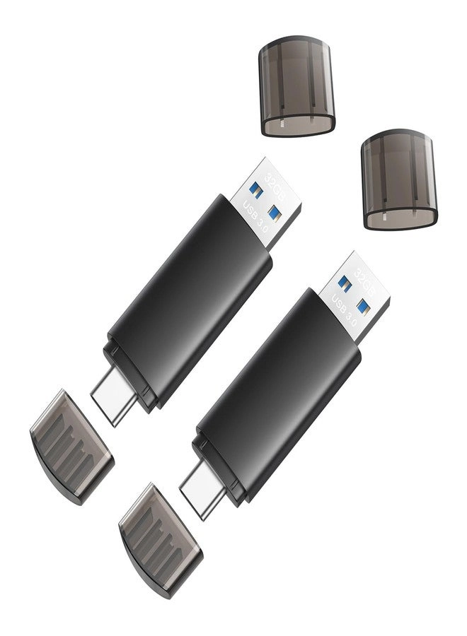 JOIOT USB C Flash Drive - USB 3.0 Type-C + USB-A 32GB Pack