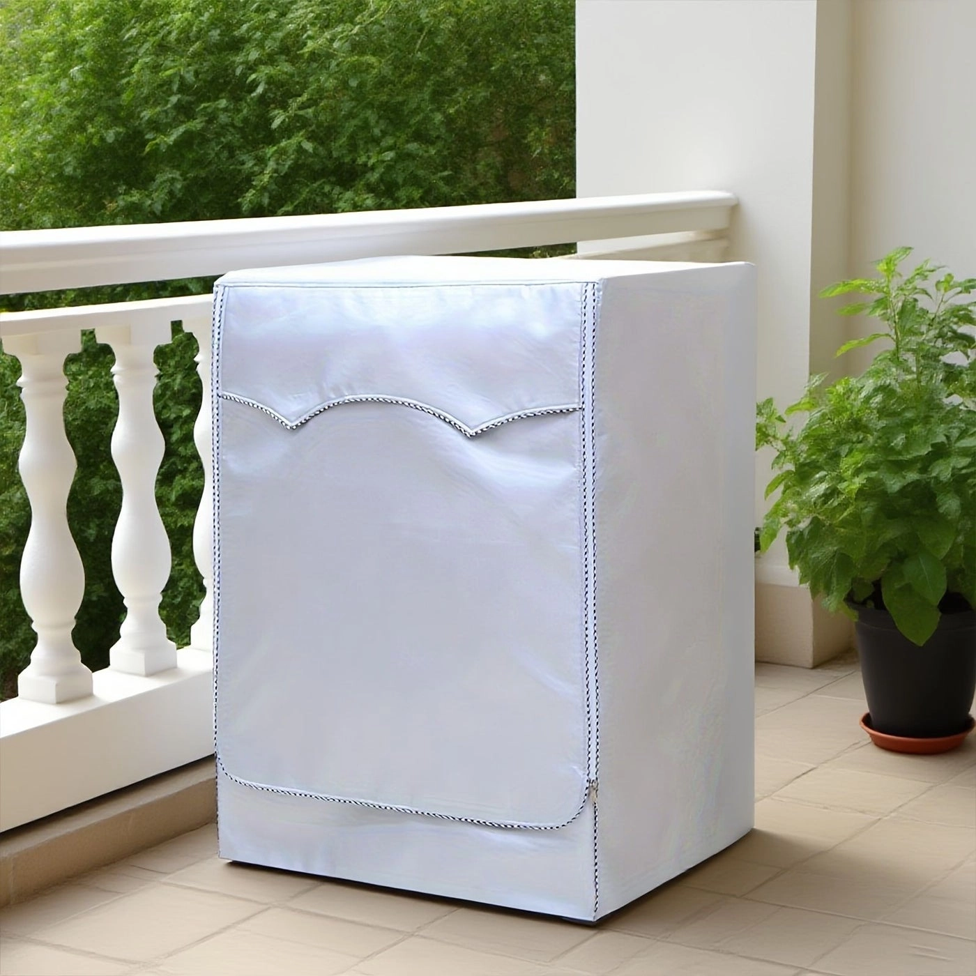 Generic Wash Machine Cover Set - XL silvery