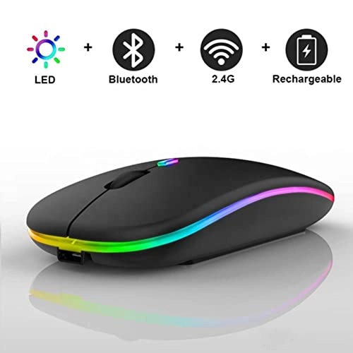 Rechargeable Noiseless LED Mouse - Wireless