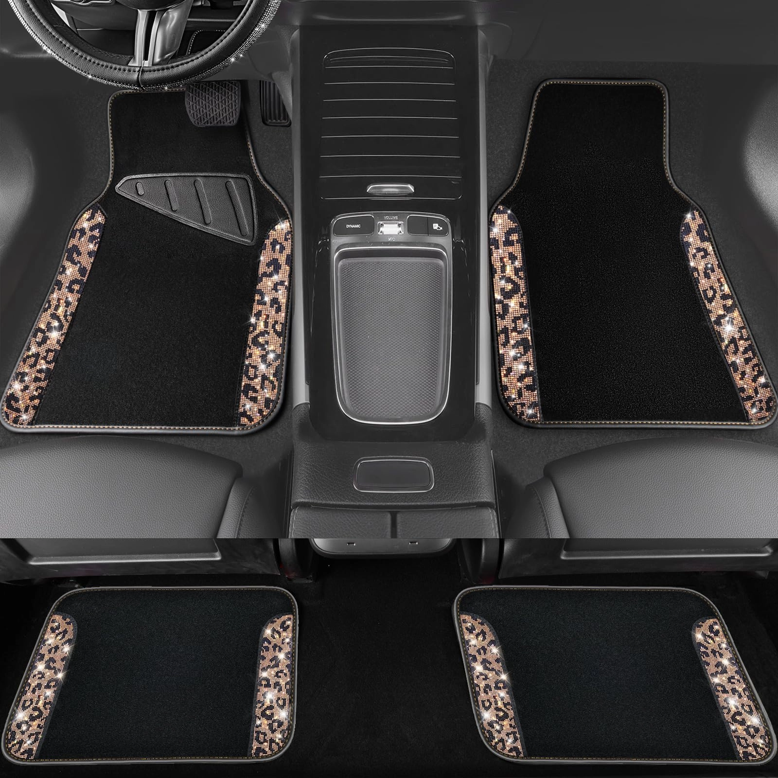 Bling Diamond Car Mats - 4.0 Count Universal Fit