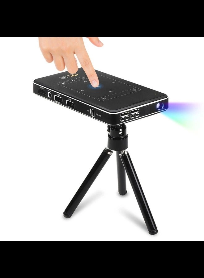 BP09 Portable Mini Smart Projector with 4K Ultra HD, DLP Technology, Android 9.0, and Bluetooth 4.1 – LED Home Cinema Video Beamer