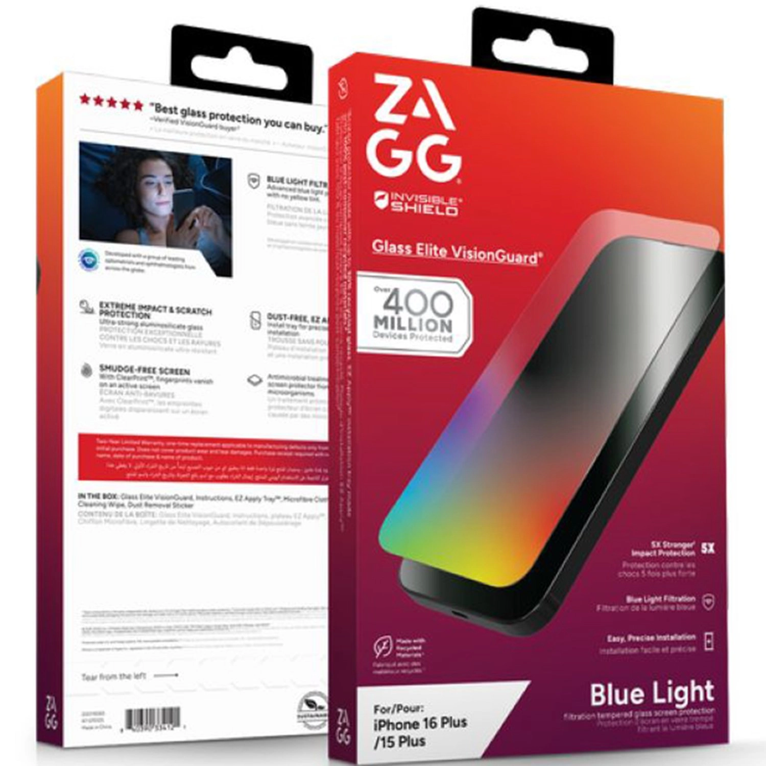 Glass Elite Visionguard Screen Protector - iPhone 16 Plus Clear