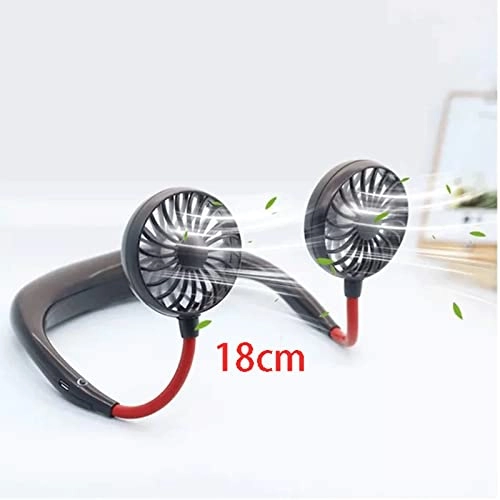 Hanging neck fan - rechargeable portable White