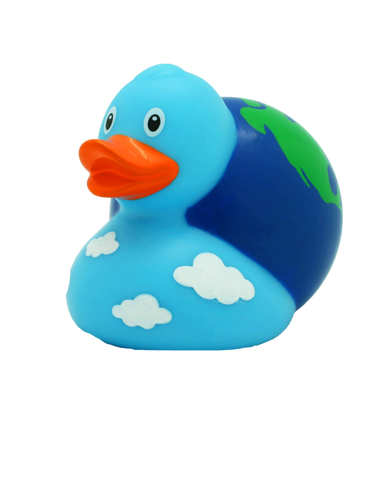 LILALU Globe Rubber Duck - 8.5 x 8.5 x 7.5 cm Rubber