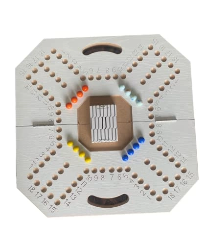 wahoo - Wooden 16 Colored Glass Marbles