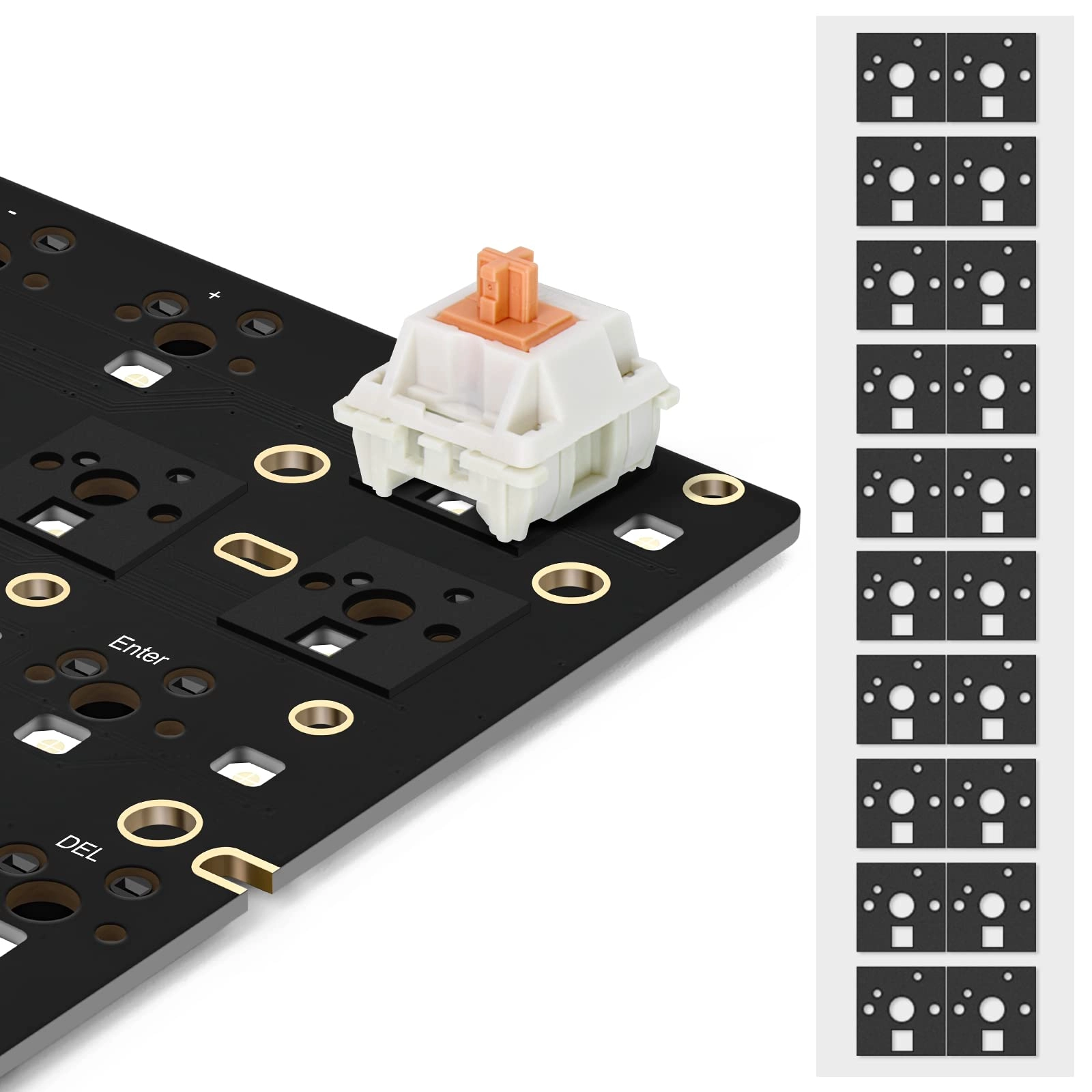 rayihni Keyboard switch pad - 120PCS 1MM PORON + Tweezers - 1pc