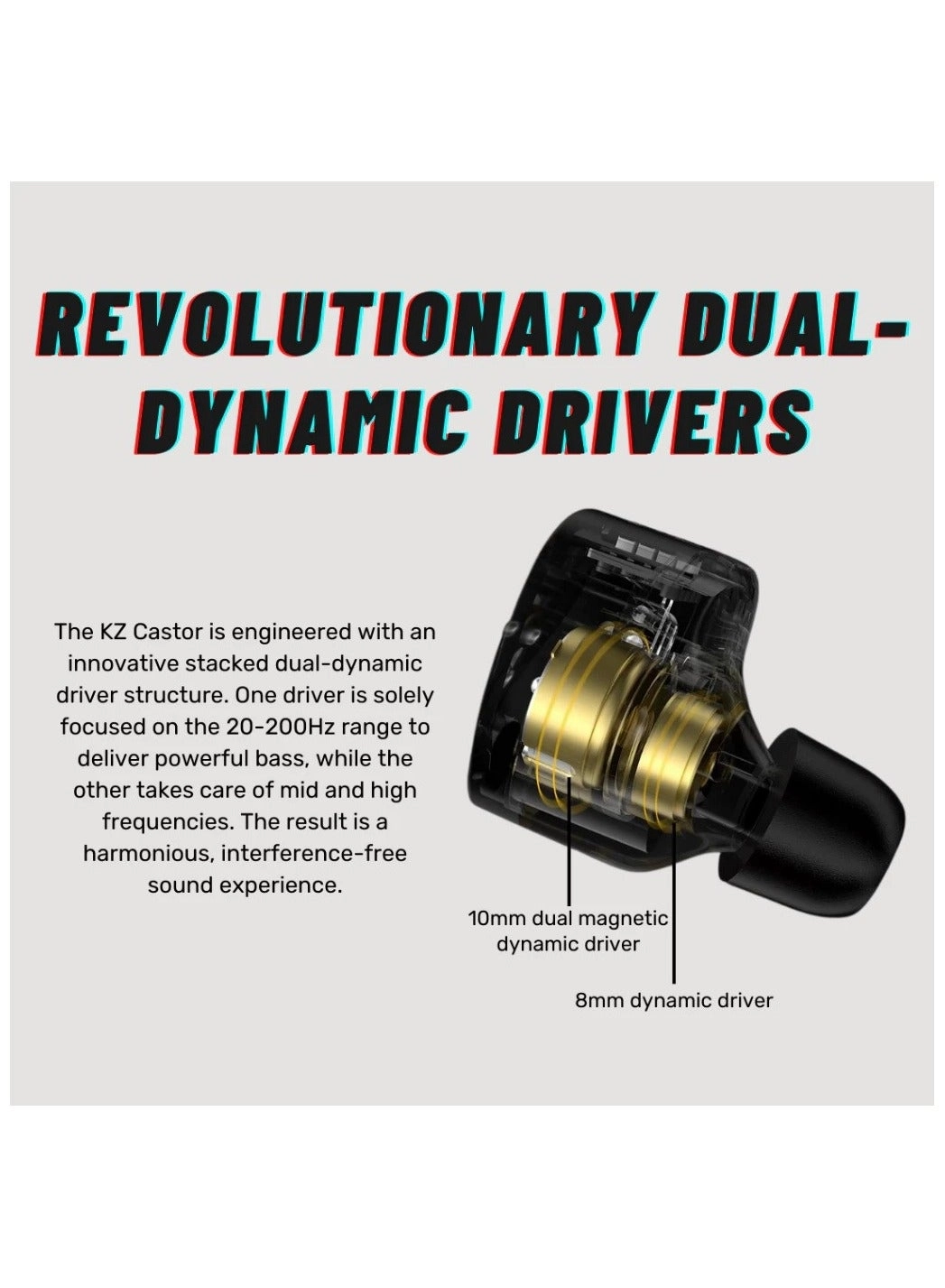 Castor 2DD - Wired Earphone