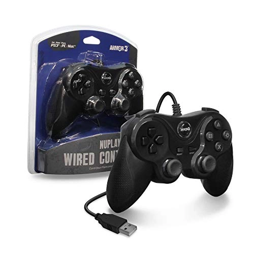 Armor3 Nuplay Wired Game Controller - Black PS3