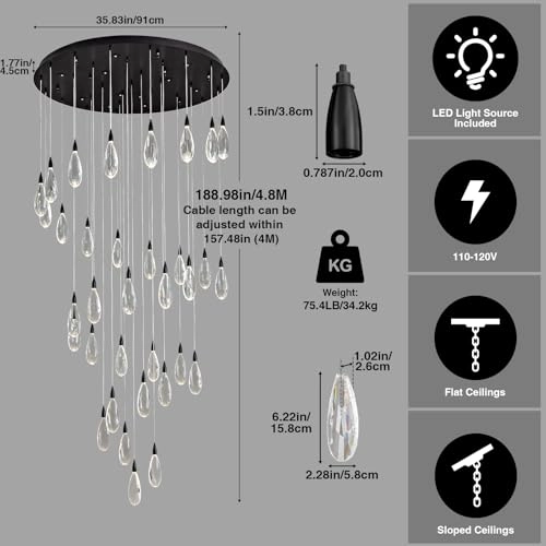 Raindrop Chandelier - 189"(480cm)