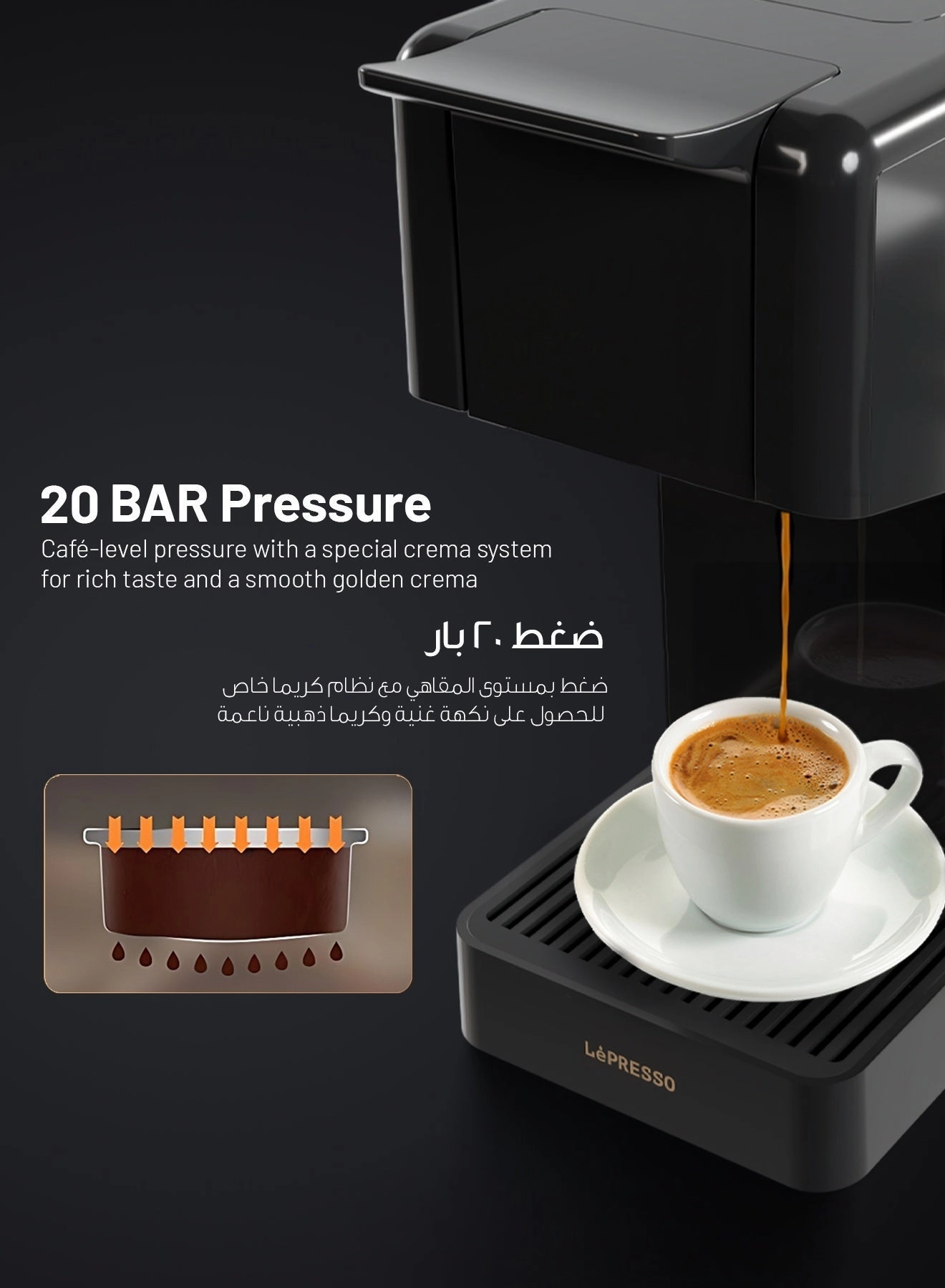 Crema Pro - Double Boiler Multi-Capsule Auto Shutoff LPCFFM0039