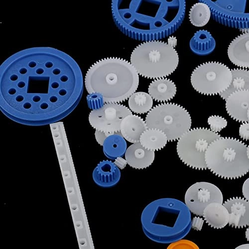 90 Pieces/Set Gears Rack Pulley Belt Worm - 80 kinds of gear bags 10 Pieces rubber band