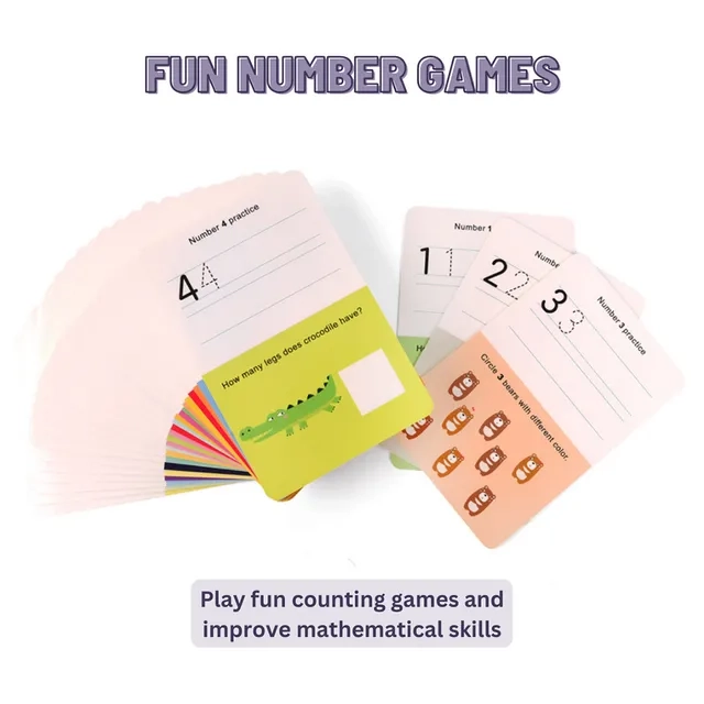 52 Write and Wipe Cards ABC and 123 - 4 +