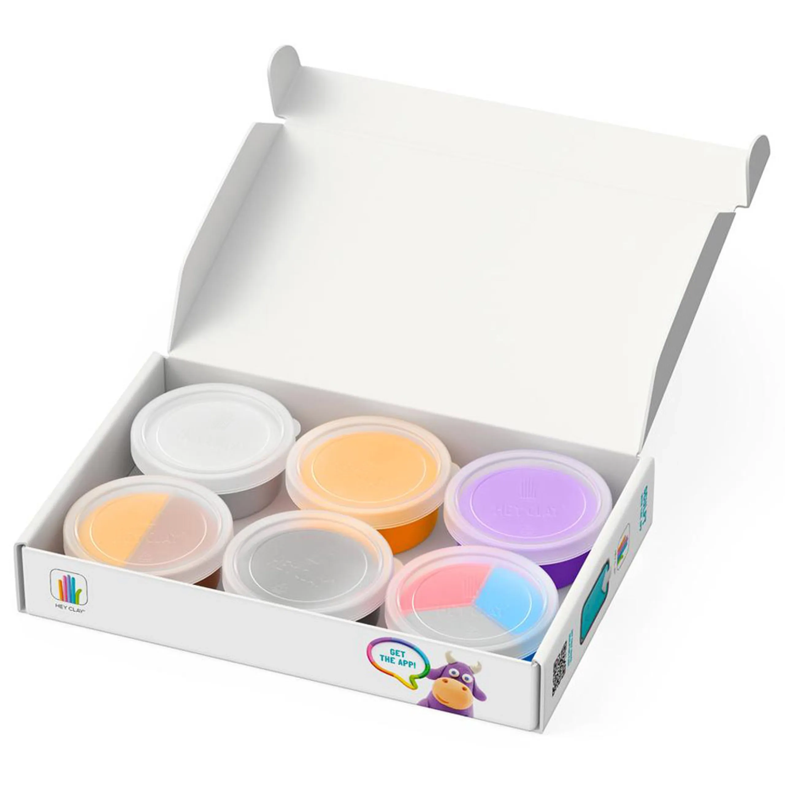 DIY Animals Plastic Modelling Air Dry Clay Kit - Clay 250g 6pcs.