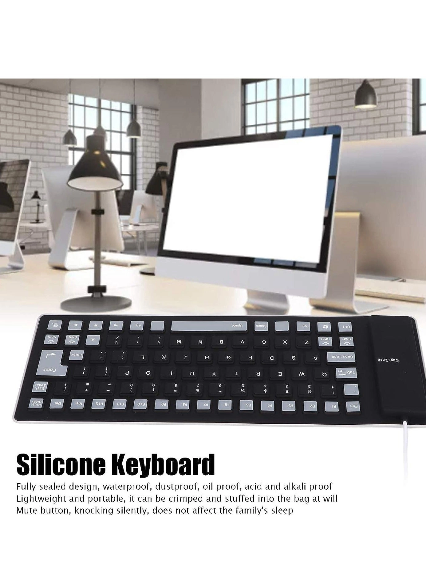 Foldable Flexible Keyboard - Wired