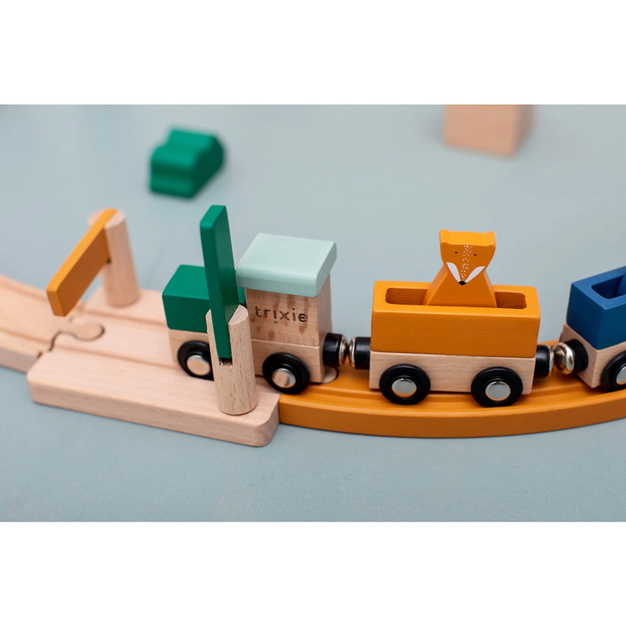 Wooden Train Railway Set - 3pcs