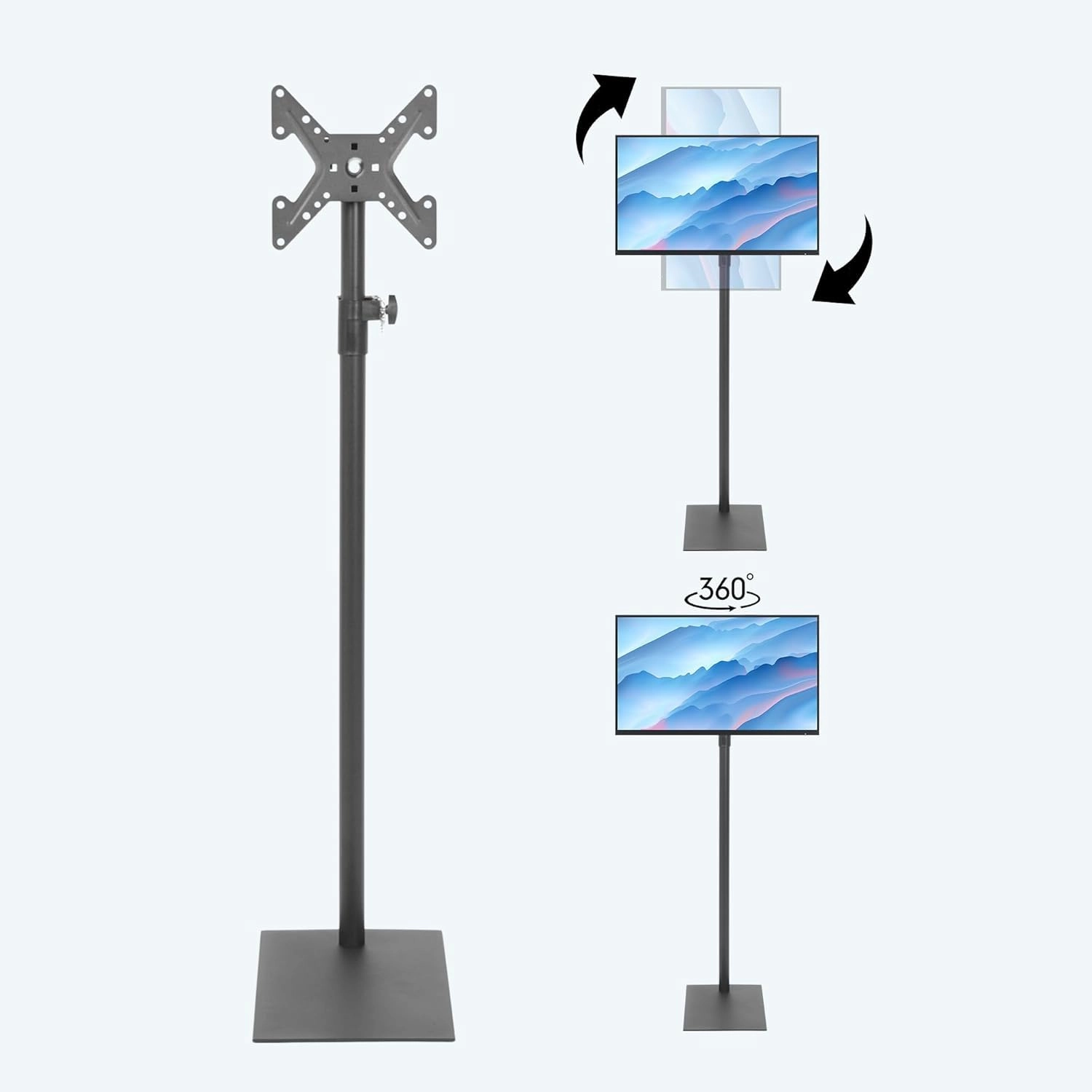 MYOYAY Mobile TV Stand - 55Lbs 12-43 Inch