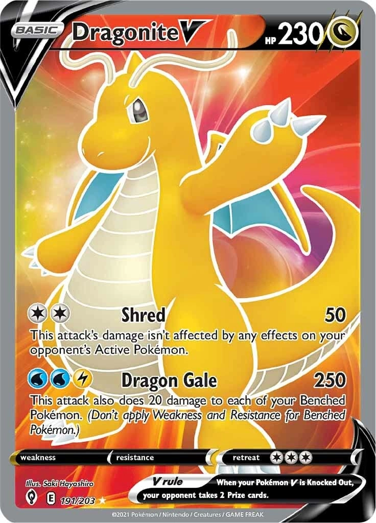 Pokemon USA, Inc. Dragonite V 191/203 - Evolving Skies