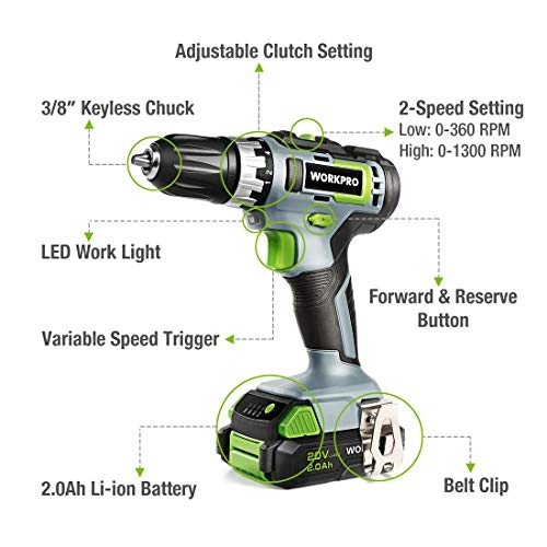 Cordless Drill Driver - 2000 mAh