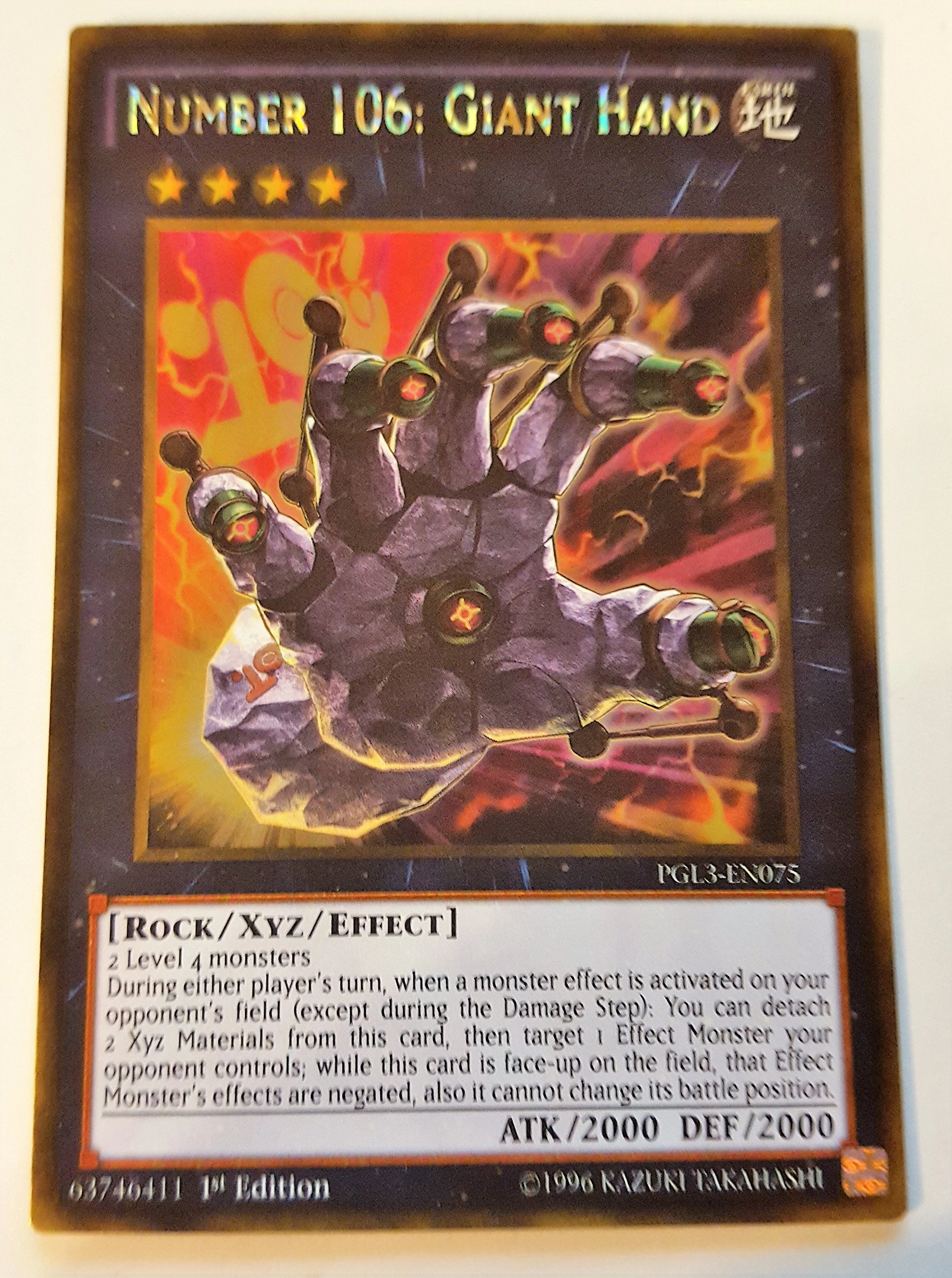 Yu-Gi-Oh! Number 106 Giant Hand PGL3-EN075 - 1st Edition