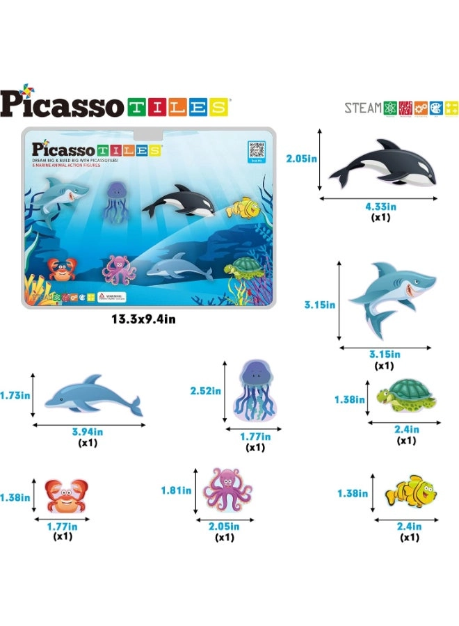 Magnetic Block Marine Animals - 8pcs
