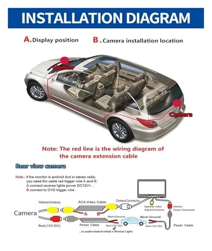 Car Rear View Camera - Night Vision Wire