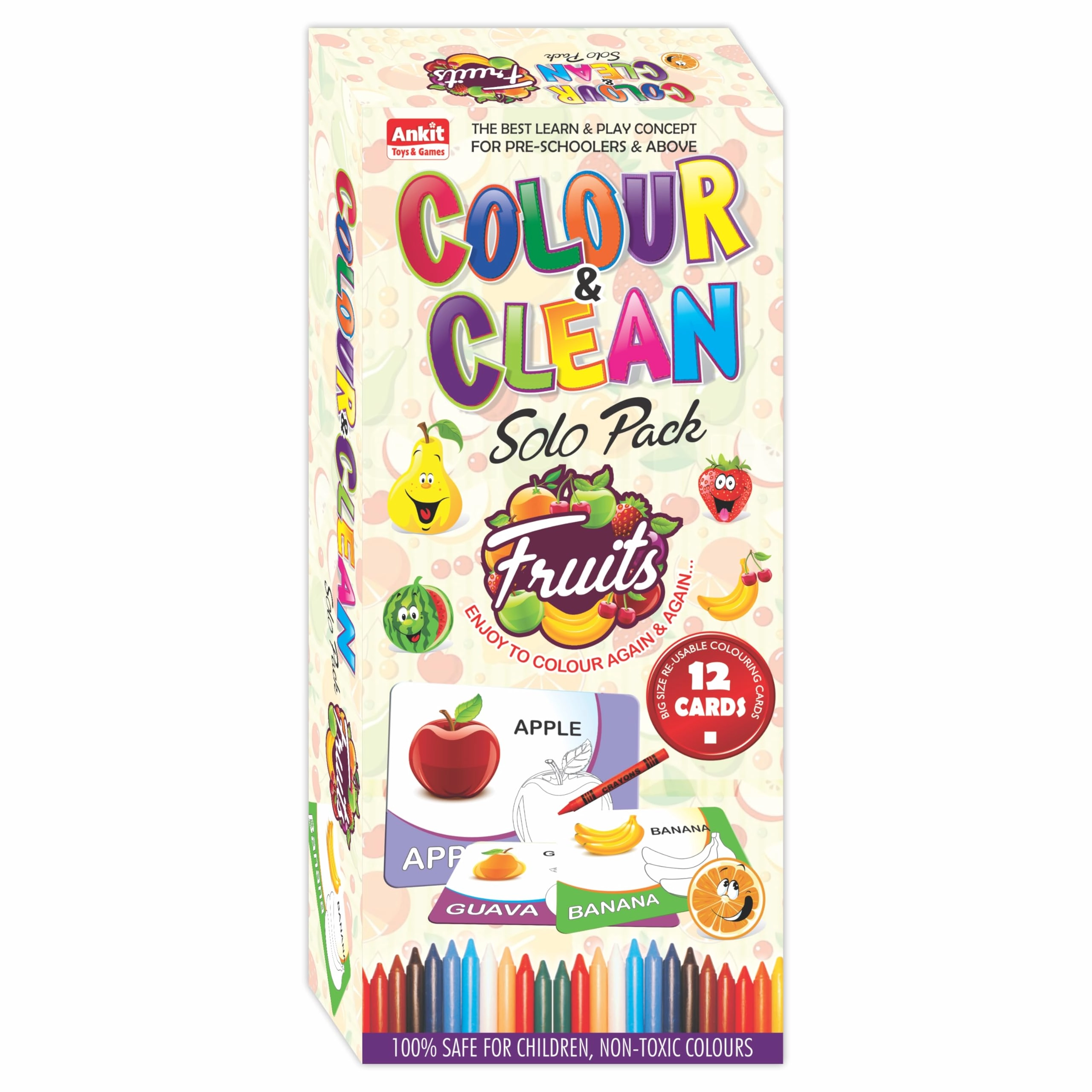 Ankit Toys & Games Color & Clean Flash Cards - 3 Years and Above 14 pieces