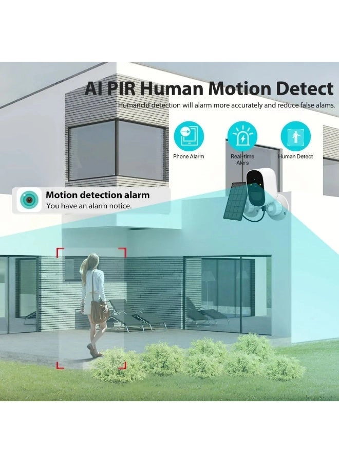 Wireless Solar Security Camera 2K