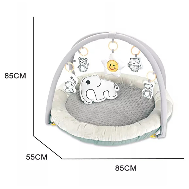 Baby Round Comfy Gym Play Mat - Neutral Grey 3 months