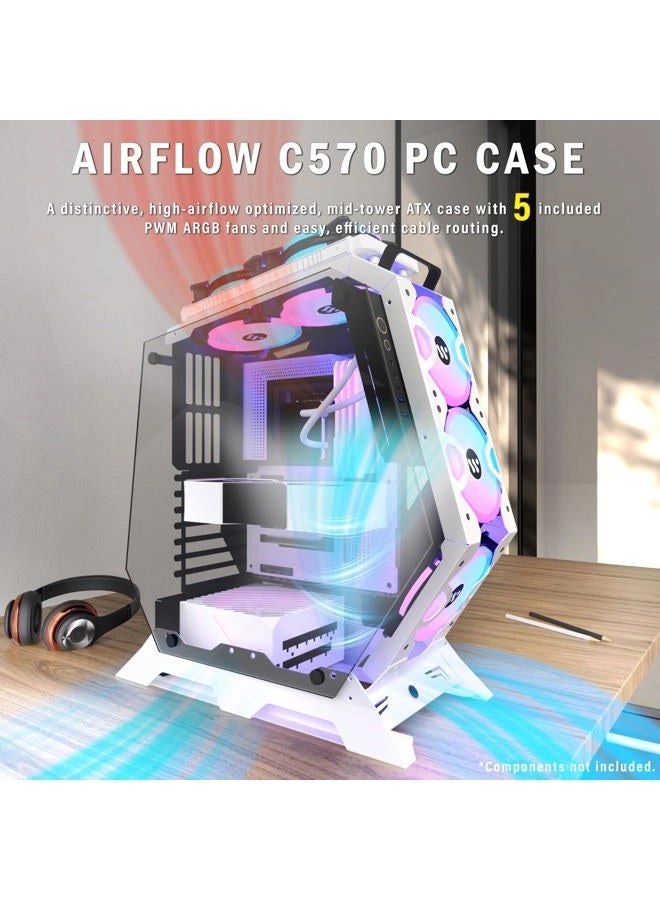 PC CASE ATX - Full-View Tempered Glass Mid Tower