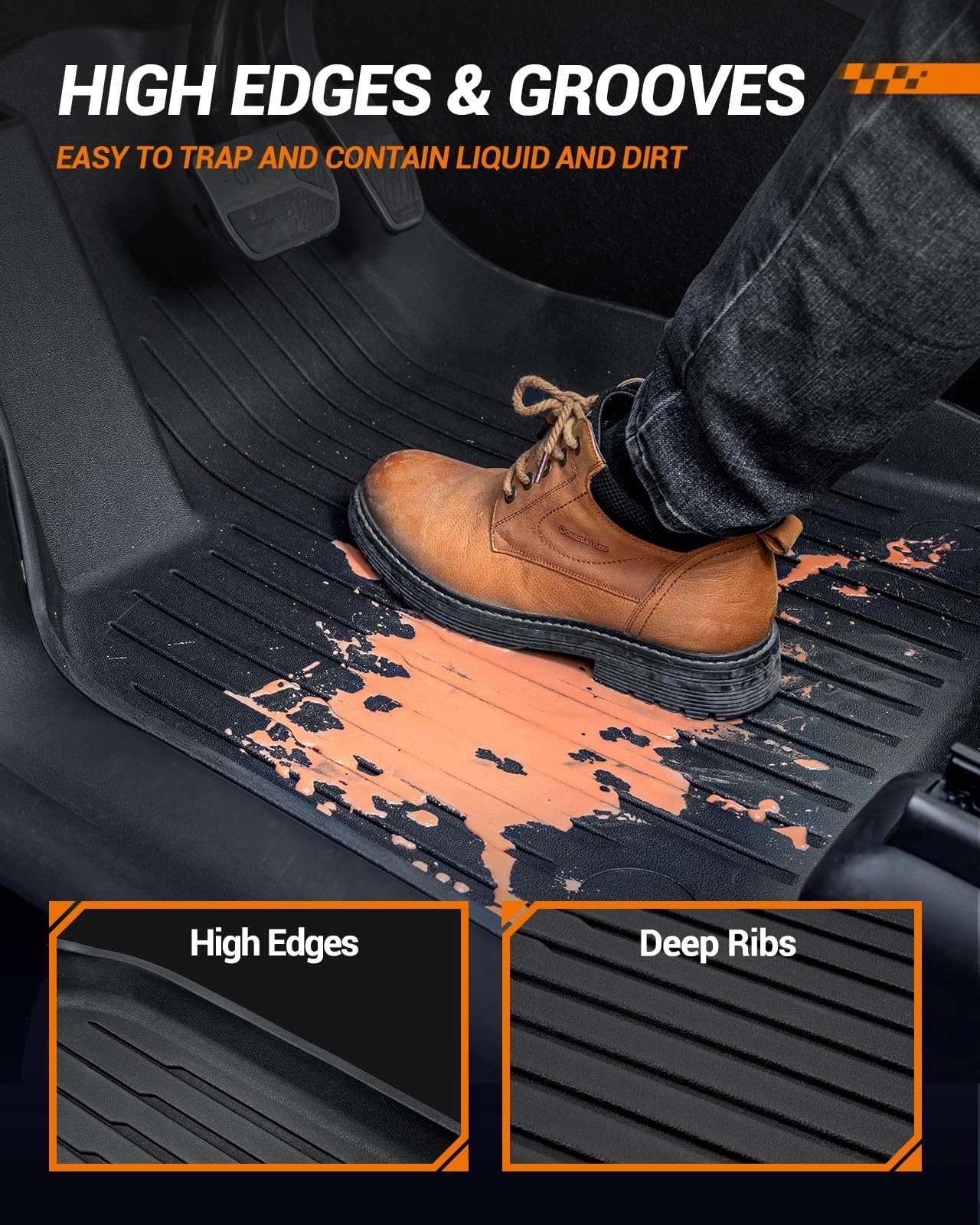 Tesla Model Y Floor Mats - 2021-2024 1st & 2nd Row