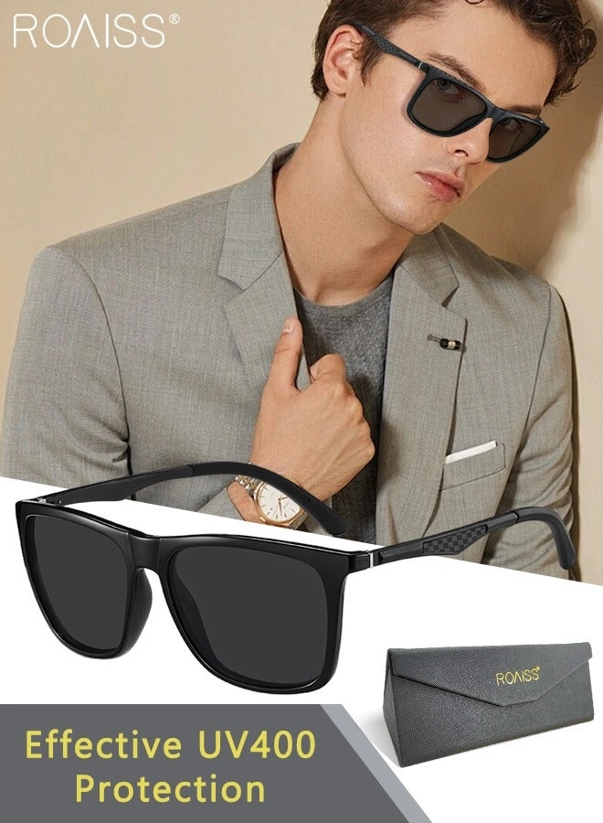 Square Polarized Driving Sunglasses - 61 mm Grey