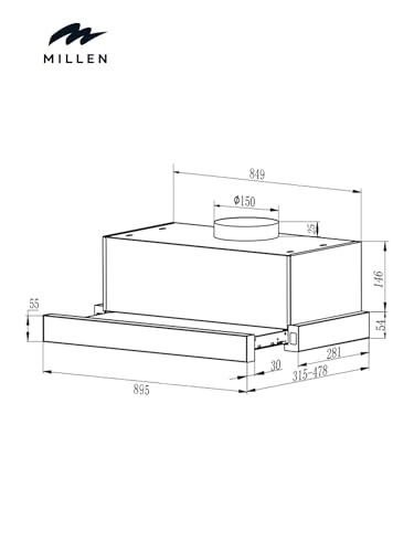 MBKHSG 9001 BL - 650m/h 90cm