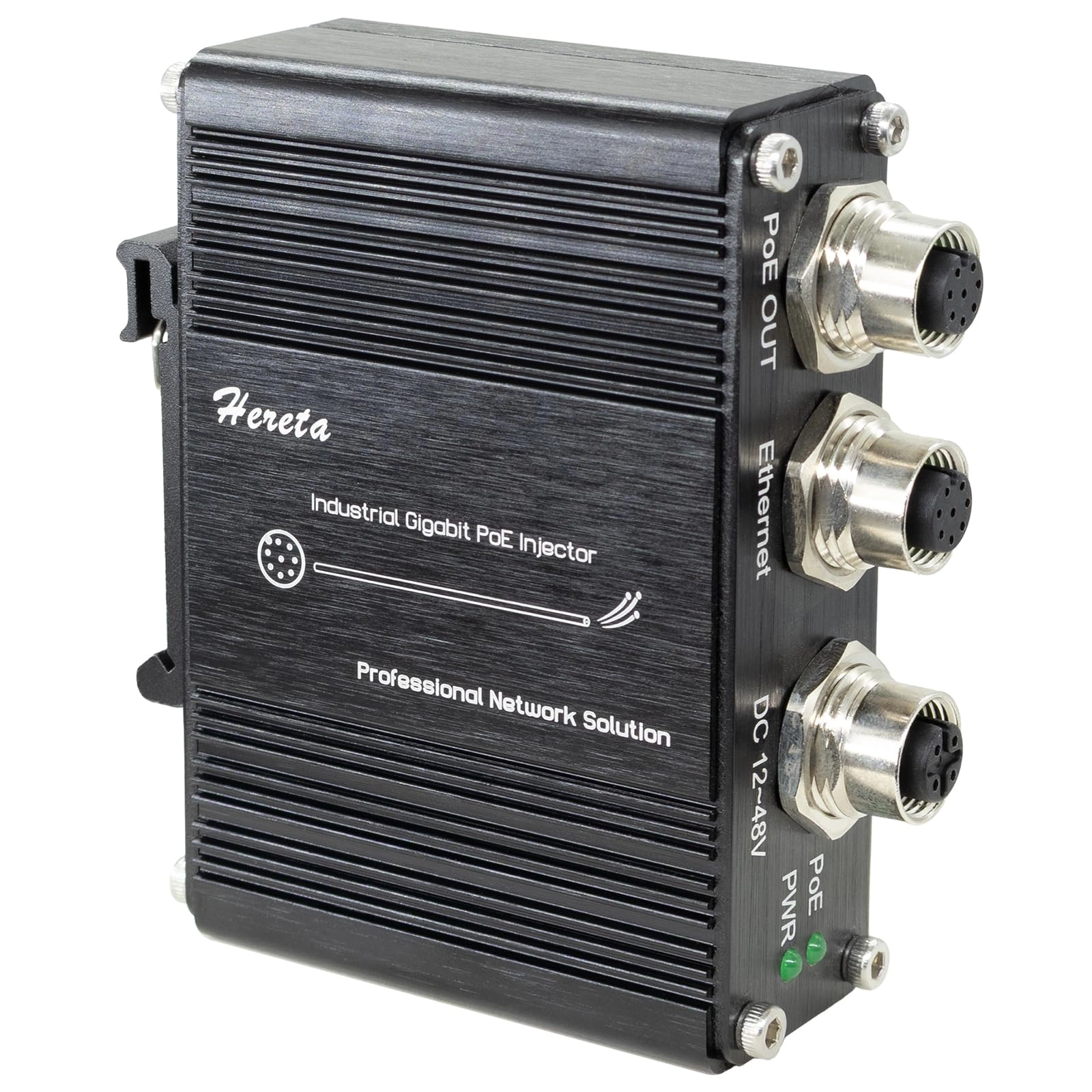 GIANTROCK LNK-INJ301-M12 - 12~48V 30W 3 IEEE802.3at 10/100/1000Base-TX