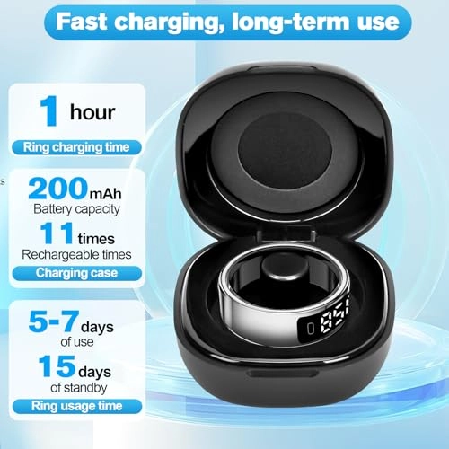 Smart Ring - LED Dispay Screen Heart Rate Sleep Tracker