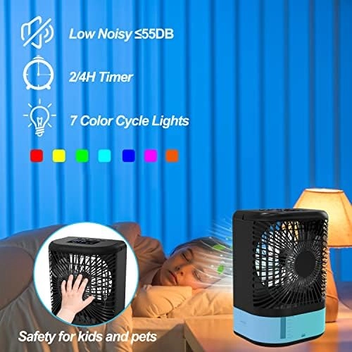 Mini Air Conditioner - 4000mAh Battery 450ML Remote Control