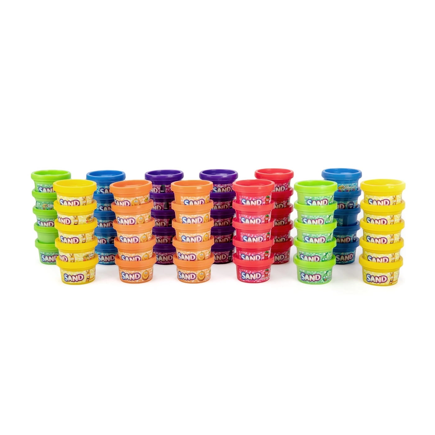 Silly Scents Play Sand - 60 Mini 1oz Tubs 6 Bright Colors