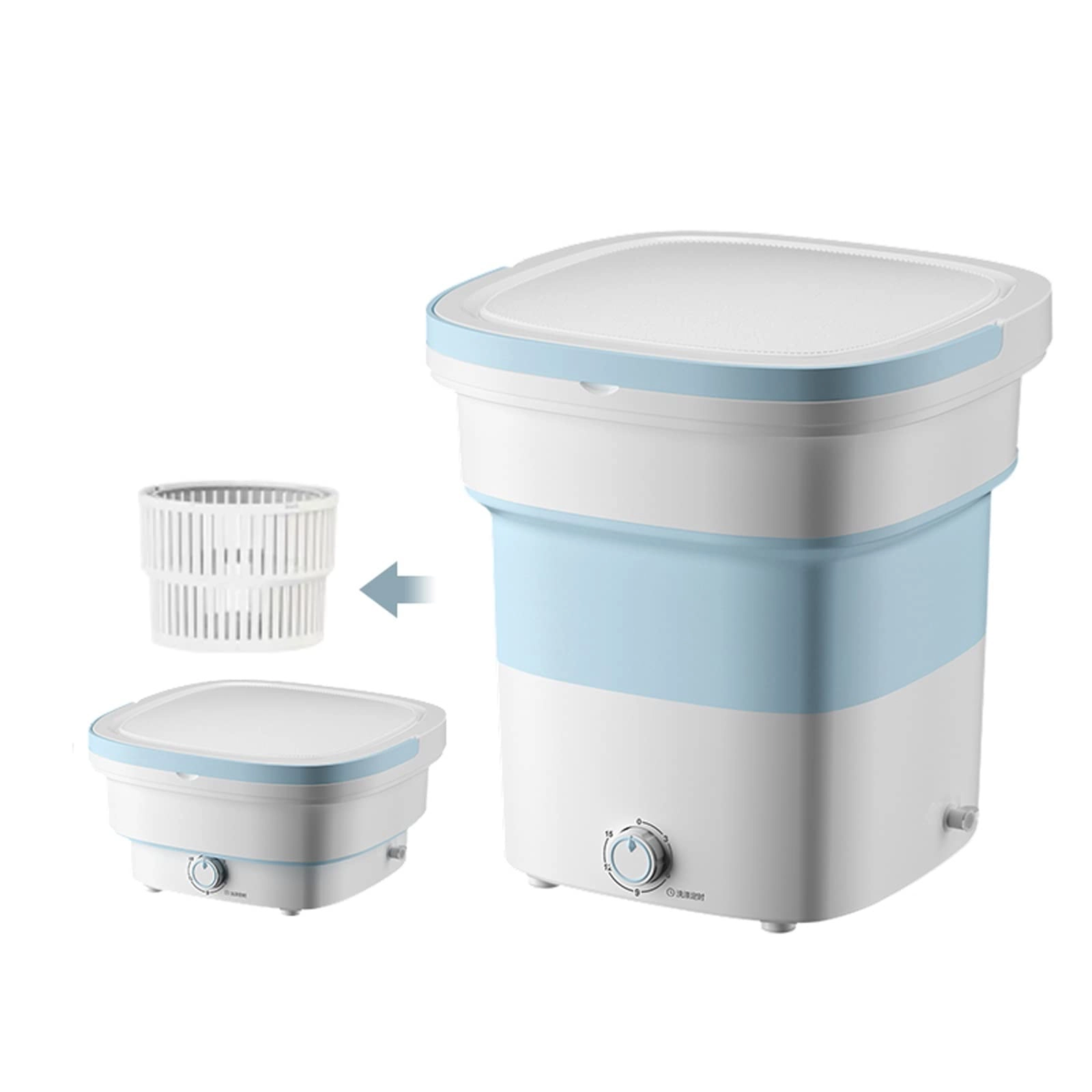 XHTONGSH غسالة قابلة للطي للطي المحمولة, غسالة صفرية اوتوماتيكية, عمل هادئ, الضوء الأزرق, ملابس داخلية غسل الملابس او عنصر صغیر, طاقة ومنطقة (Color : Green)