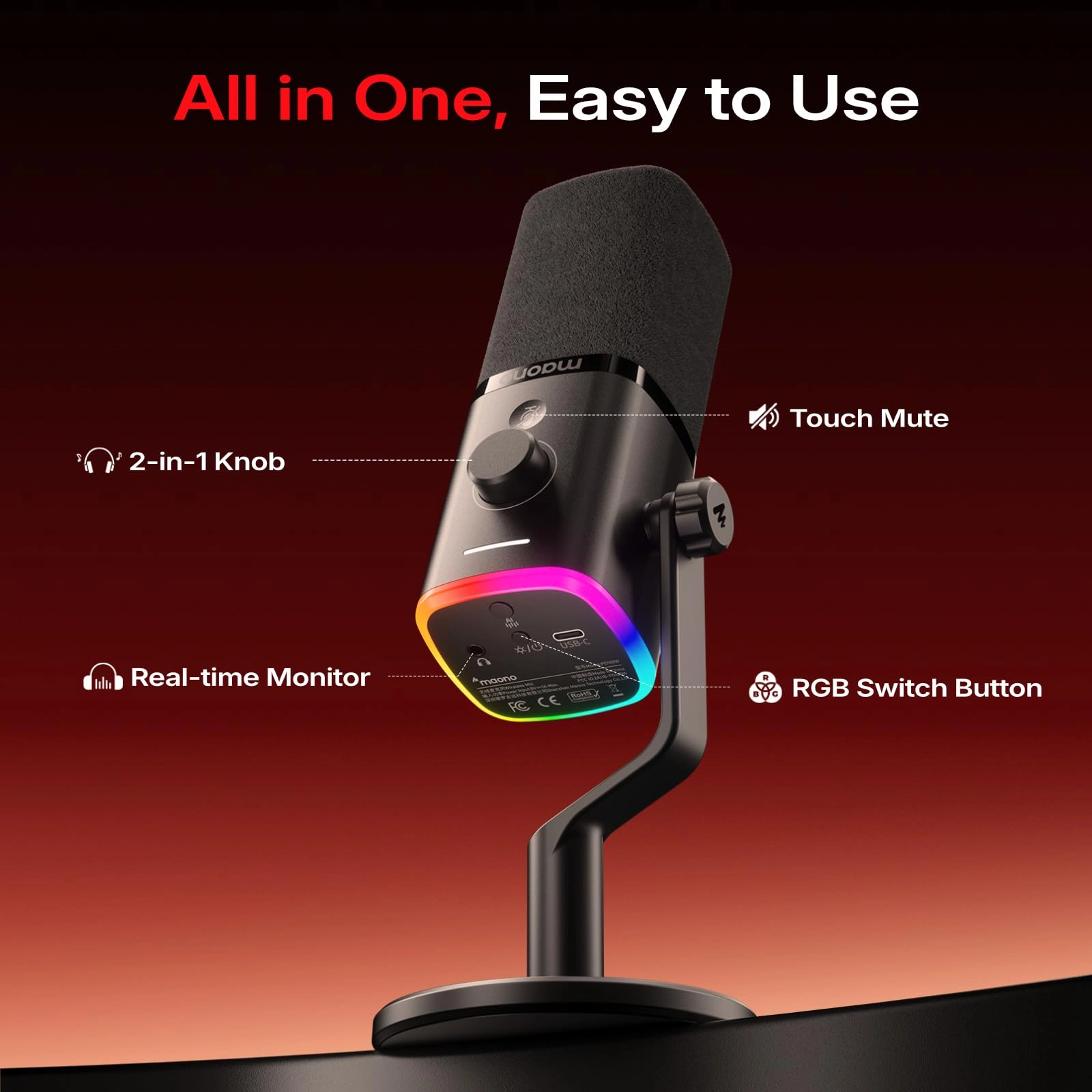 PD100W USB+Wireless Microphone