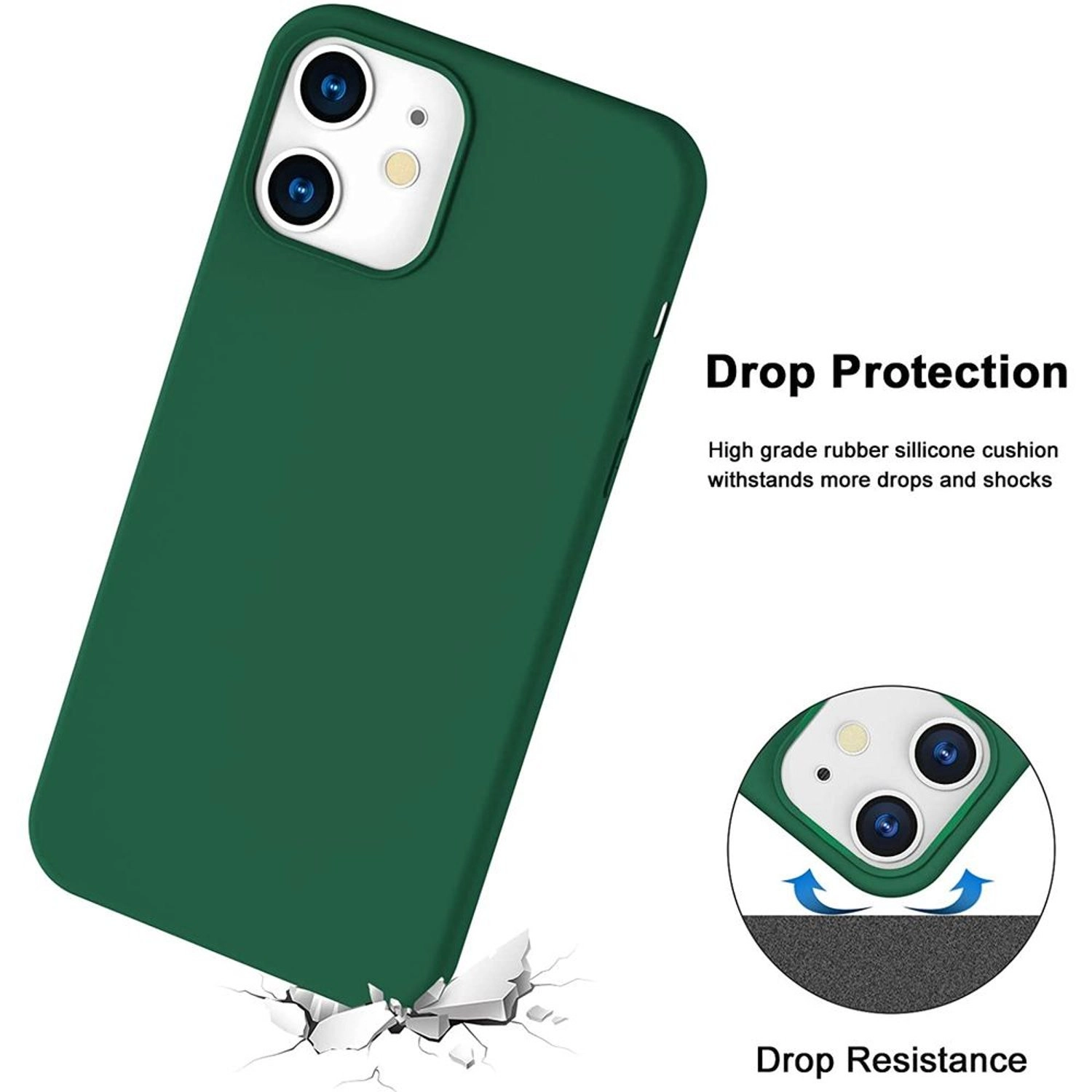 Protettivo-Series Silicone Case - Silicone Back Case for iPhone 13 Pro Max