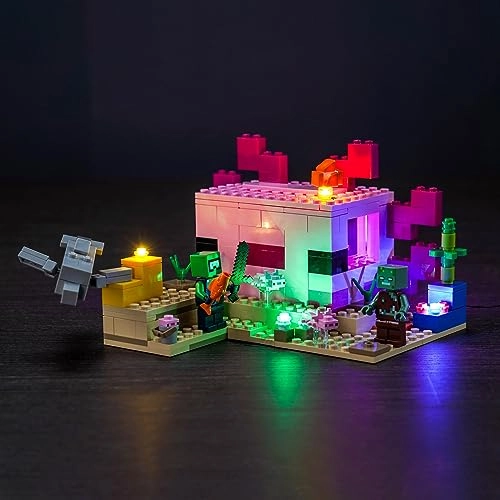 LED Light Kit - Compatible with Lego The Axolotl House 21247 Building Kit Basic Version