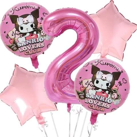 Plushtags Enterprises Kuromi balloon set - Set of 5 Birthday